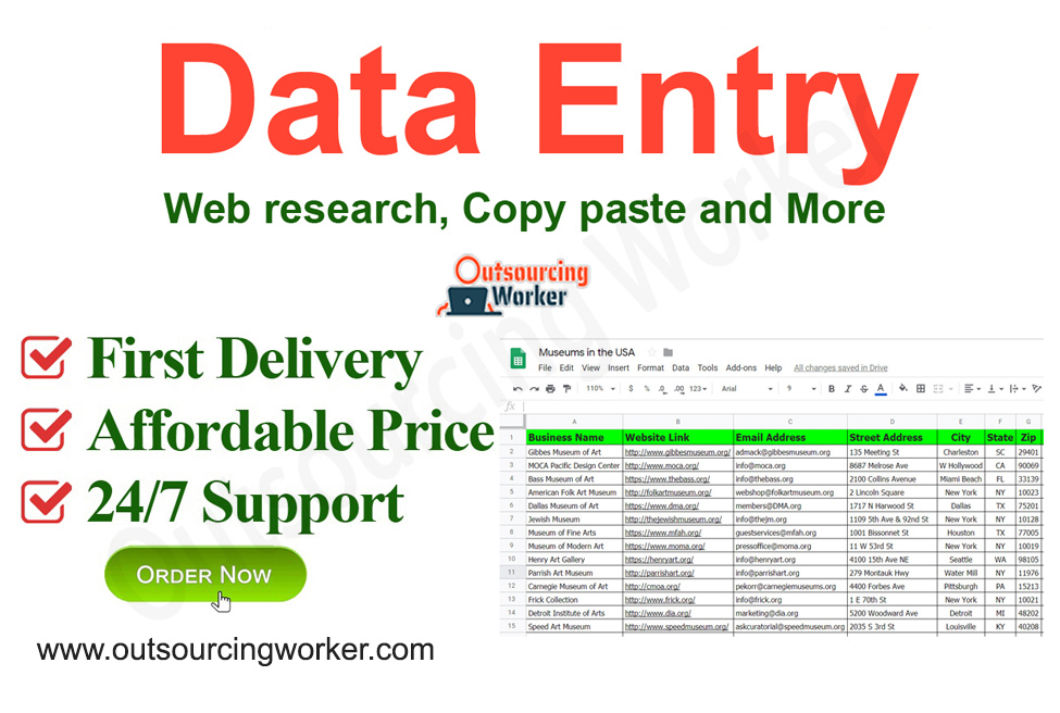 I will do perfect data entry, web research and copy paste