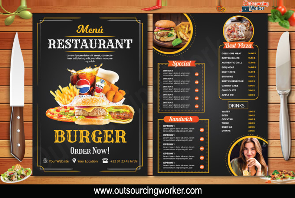 I Will Design Restaurant Menu, Food Flyer Or Poster Design